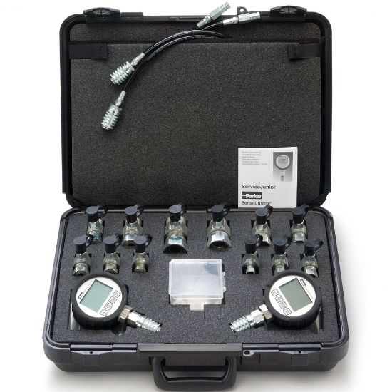 Picture of Digital Pressure Gauges & Multi Pressure Range Diagnostic Test Kits - Parker SensoControl ServiceJunior - SCJR2-KIT-PD