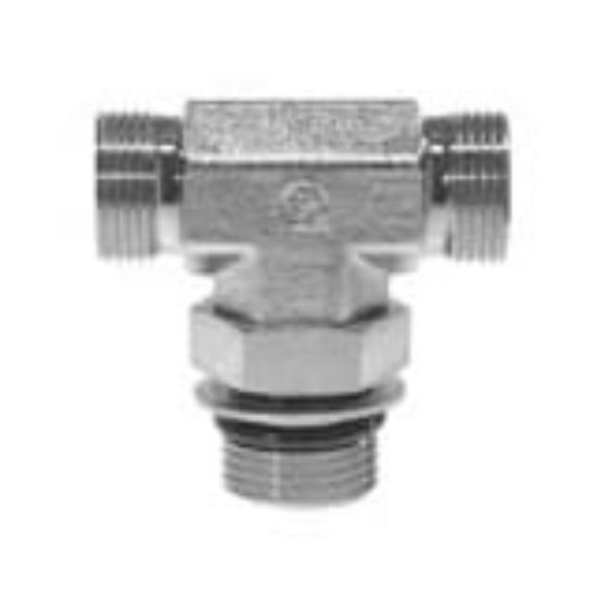 Picture of Ermeto DIN Locknut adjustable high pressure tube fittings - TEE12L9/16UNFCF