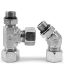 Picture of Ermeto DIN Locknut adjustable high pressure tube fittings - TEE22LM27X2ORVOMDCF