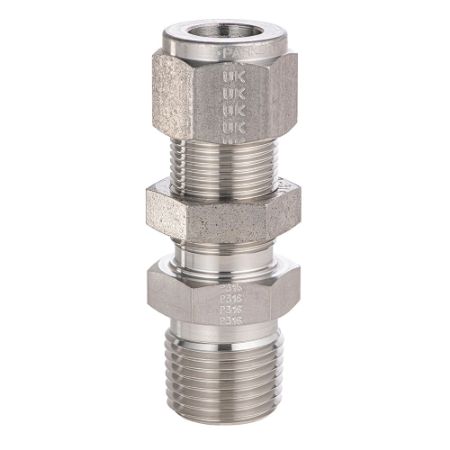 Picture for category Parker Tube Fitting, NPT Male Bulkhead Connector - A-LOK Series