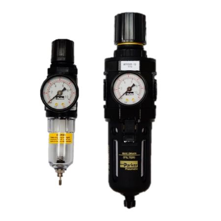 Picture for category AFR (AFR200 / AFR320 / AFR420) is Combination Filter/Regulator, minimizing space and piping by intergrating two units into one.